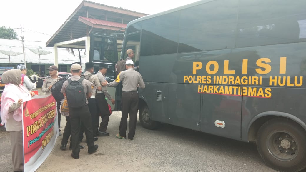 Ciptakan Pemilu Aman, Damai dan Sejuk Polres Inhu Berangkatkan Tim Program Riau Gemilang